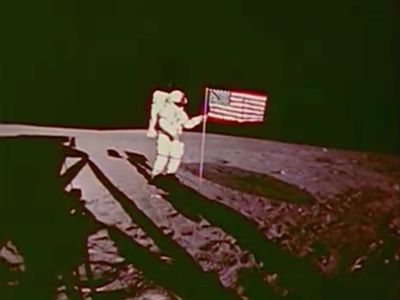 A still from one of DPLA's new gifs, based on a NASA film.