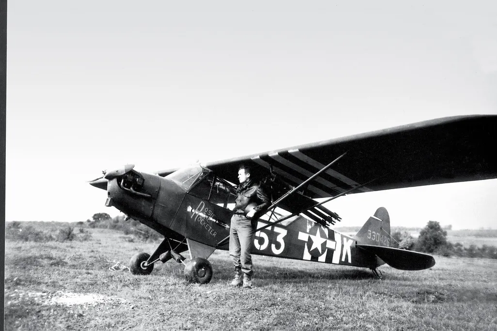Charles Carpenter with plane