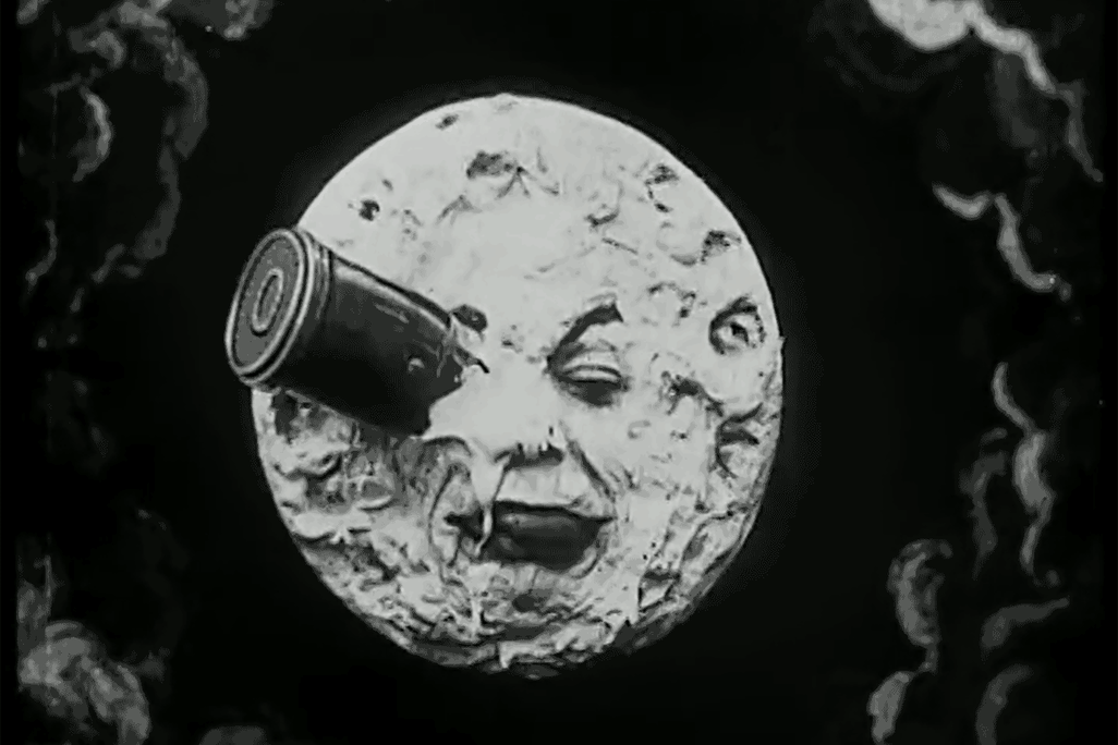 A scene from Georges Méliès' 1902 short film, A Trip to the Moon