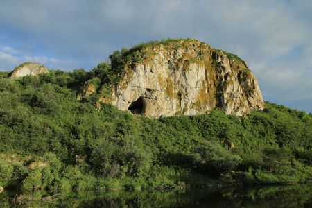 Chagyrskaya Cave in Siberia's Altai Mountains, where researchers uncovered Neanderthal stone blades that resemble tools excavated in Europe