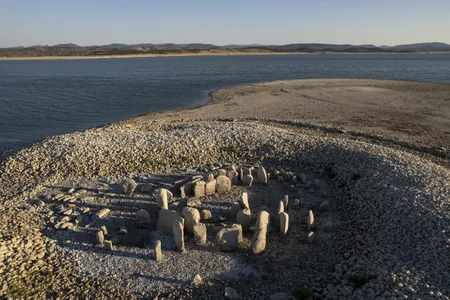 The Dolmen of Guadalperal, nicknamed the &ldquo;Spanish Stonehenge,&rdquo;&nbsp;is now visible because of Europe&rsquo;s ongoing drought.

