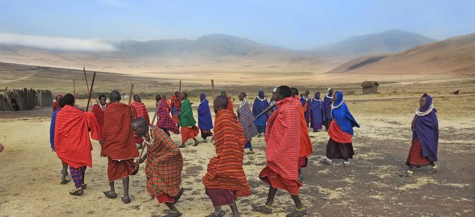  Maasai in traditional garments. Credit: Smithsonian Journeys Expert Kirt Kempter