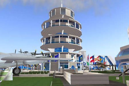 Futuristic look, vintage airplanes