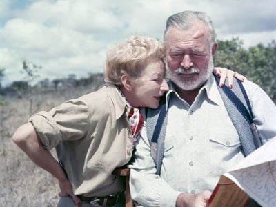 Ernest Hemingway and his wife, Mary Welsh, on a trip to Kenya in 1952