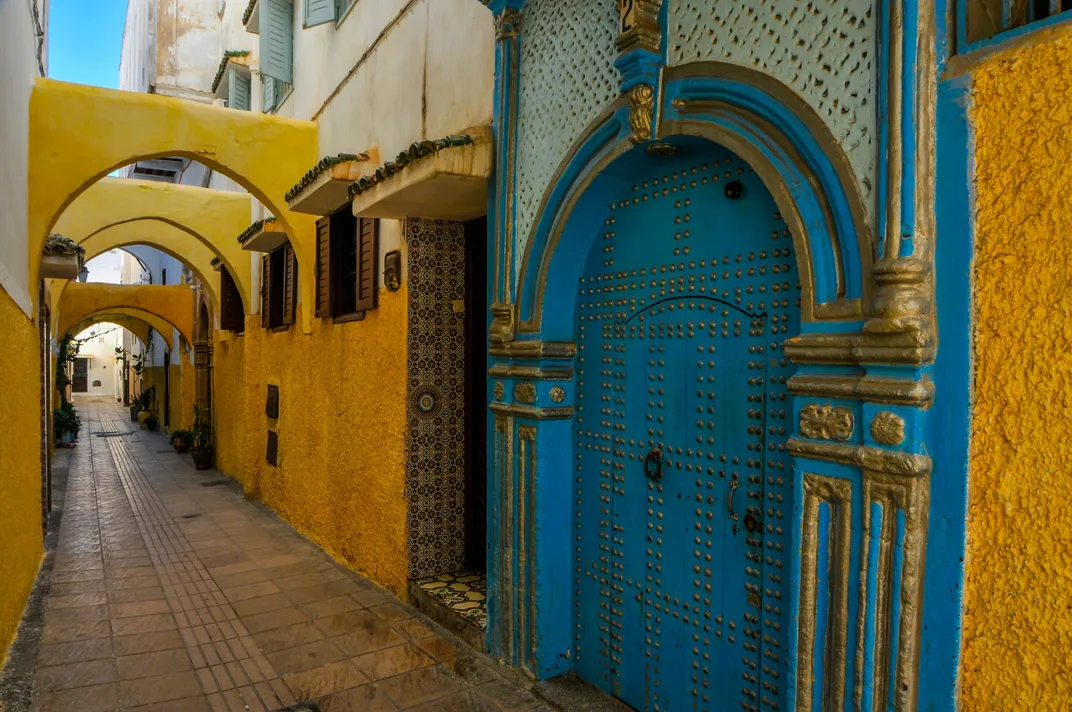 Colorful street in Rabat
