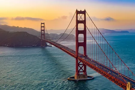 The Golden Gate Bridge in San Francisco is coated in a protective paint called International Orange.