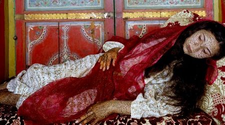 Lalla Essaydi's photographic series challenge traditional ideas of femininity and empowerment