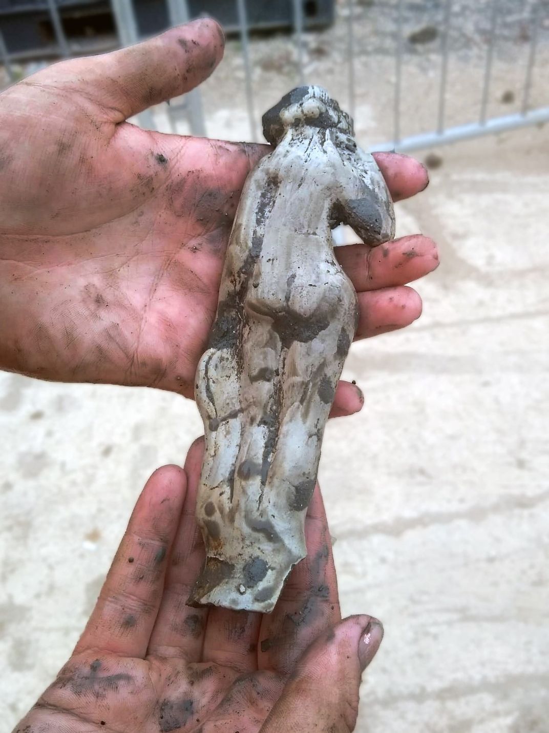 Statuette at Dig Site