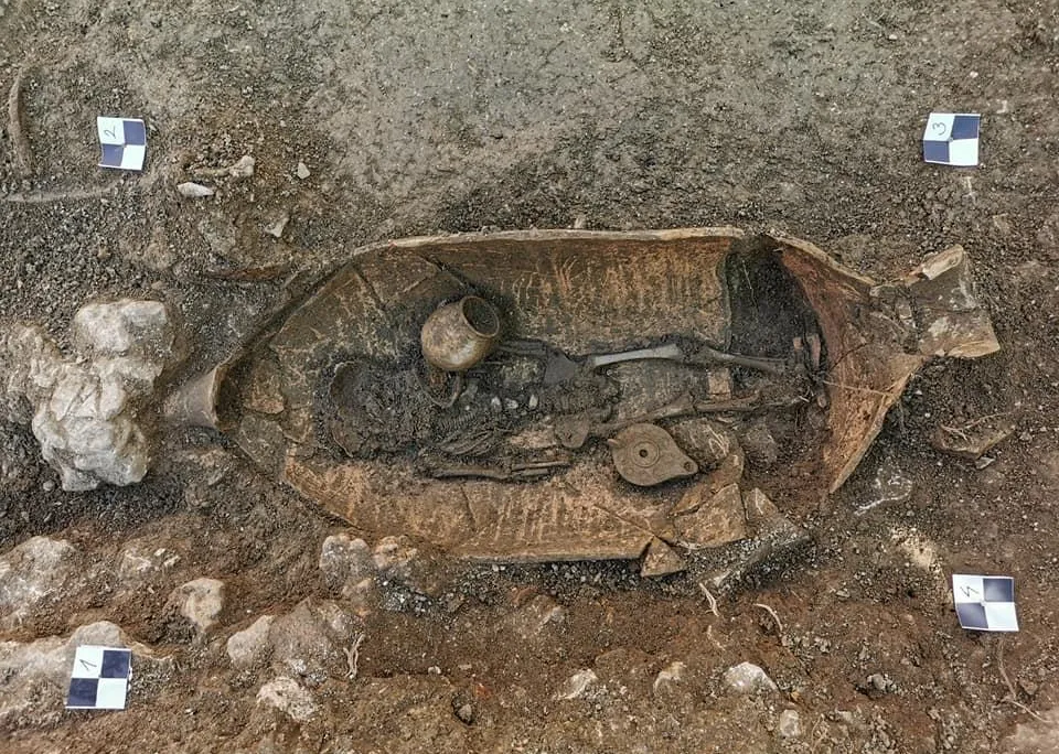 An individual buried in an amphora on the Croatian island of Hvar