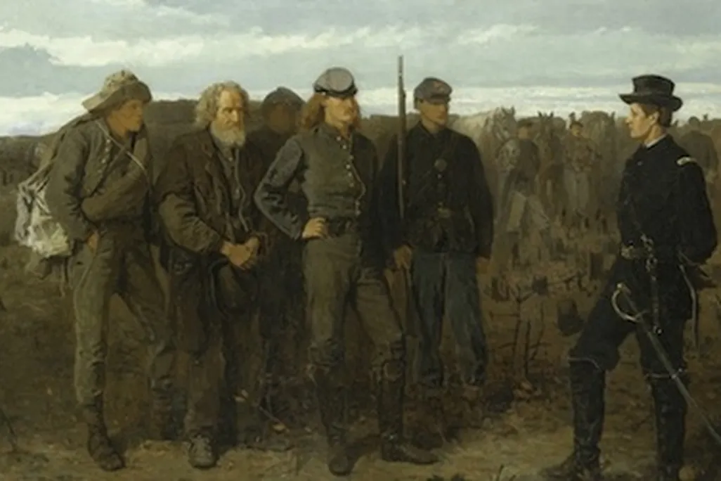 Confederate soldiers stand defiant