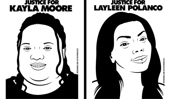 Oree Originol, Justice for Kayla Moore and Justice for Layleen Polanco, from Justice for Our Lives, 2014-2020, 78 digital images, Smithsonian American Art Museum, Museum purchase through the Patricia Tobacco Forrester Endowment, 2020.51A-MM, © 2014, Oree Originol.