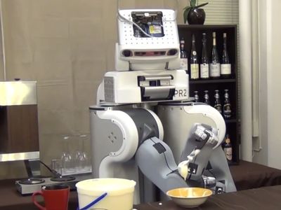 The TellMeDave robot is designed to take orders.