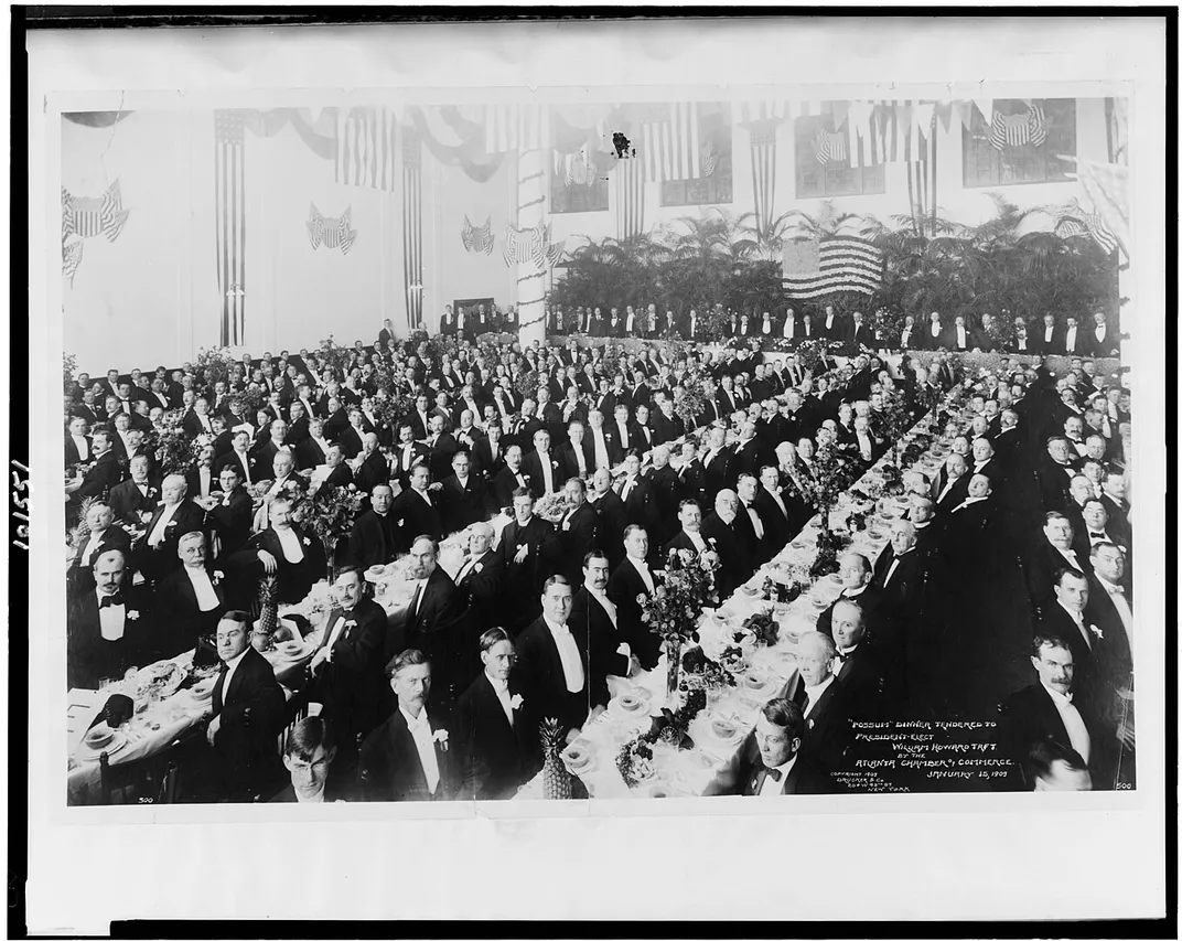 A "possum and taters" dinner served to incoming President William Howard Taft in January 1909