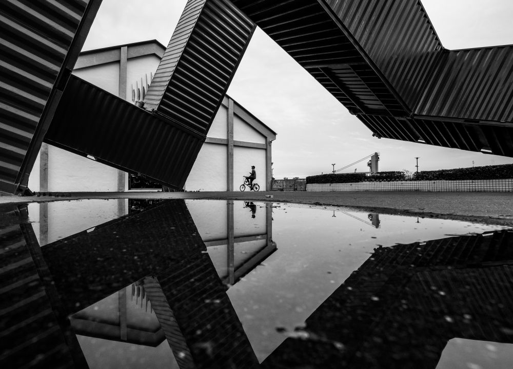 A container sculpture on Pier 2 art area in Kaohsiung, Taiwan.