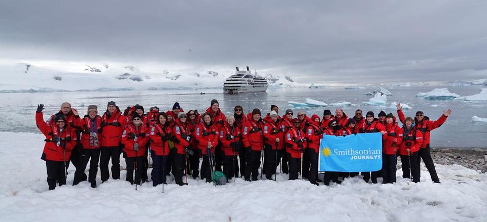 None On an Expedition to Antarctica with the Le Soléal in the background 
