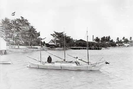 Captain John Voss, left, aboard the Tilikum in Samoa. &ldquo;So diminutive,&rdquo; one Australian reporter wrote of the boat, &ldquo;one wondered and admired the pluck, perseverance and skill displayed in bringing her across the 9,200 miles of trackless ocean.&rdquo;&nbsp; &nbsp;