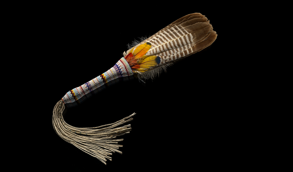 Niuam (Comanche) peyote fan, ca. 1890. Oklahoma. 22/9197 (Ernest Amoroso, National Museum of the American Indian, Smithsonian)