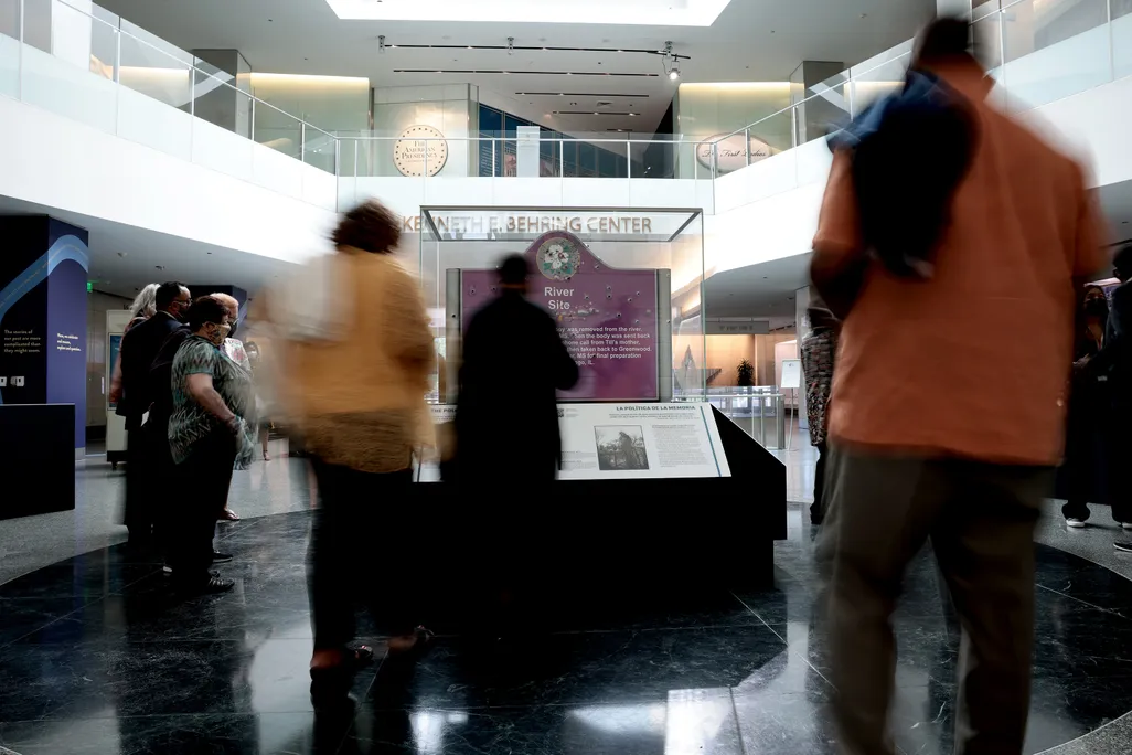 Museum Display of Emmett Till Marker