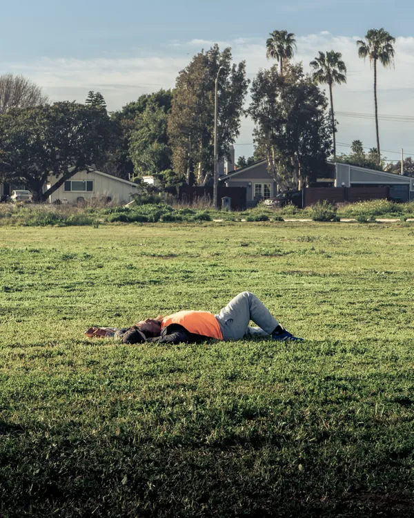 Man Lying in a Grass Field thumbnail