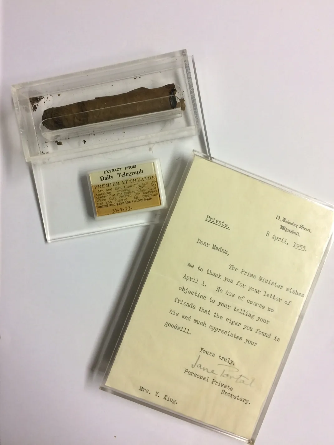 Winston Churchill cigar letter
