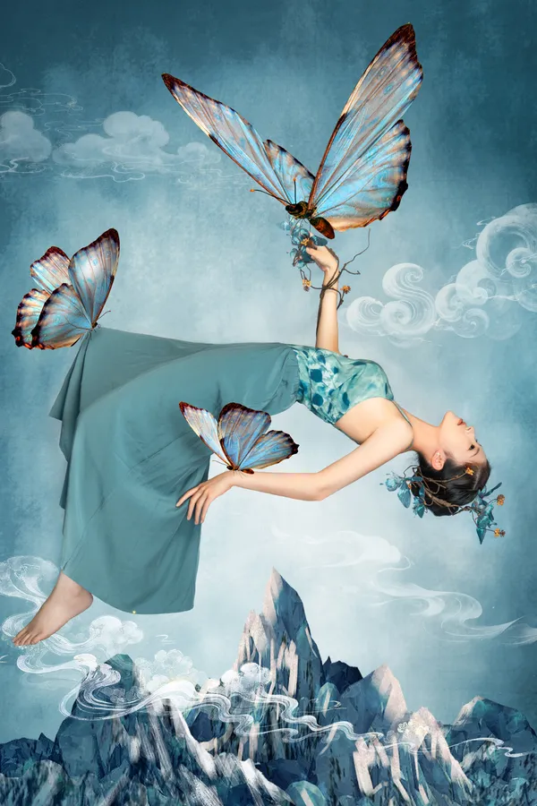 Butterfly dream over the clouds thumbnail