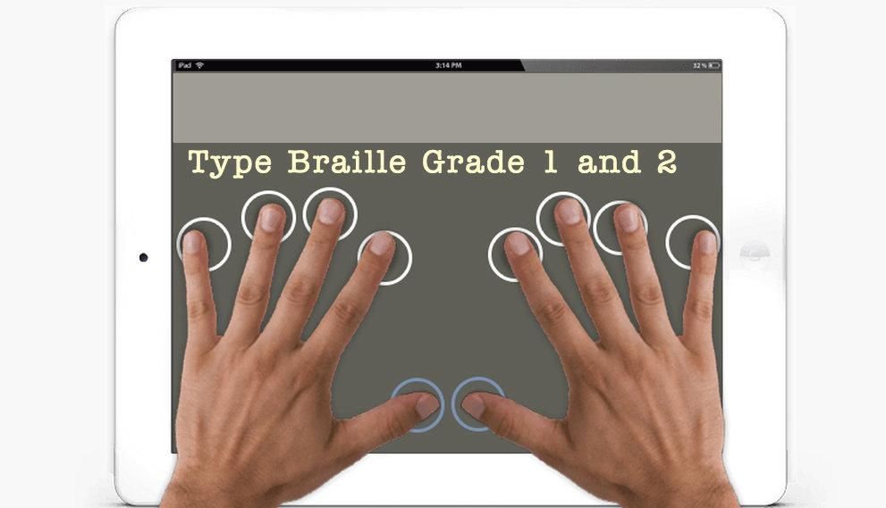 An App Helps the Blind to Type Quickly and Efficiently on an iPad
