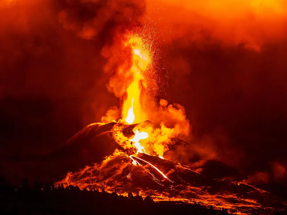 Volcano on La Palma Island