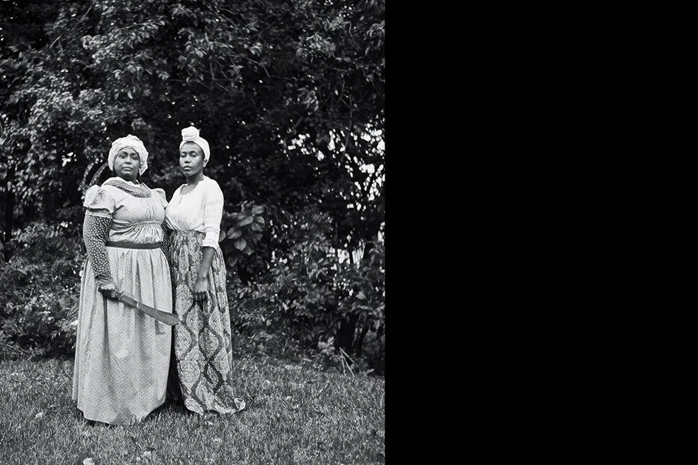 Karen Kaia Livers, left, and Jordan Rome
