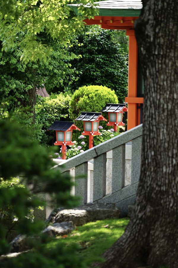 Lamp Posts at the Ana-Hachimangu Shrine thumbnail