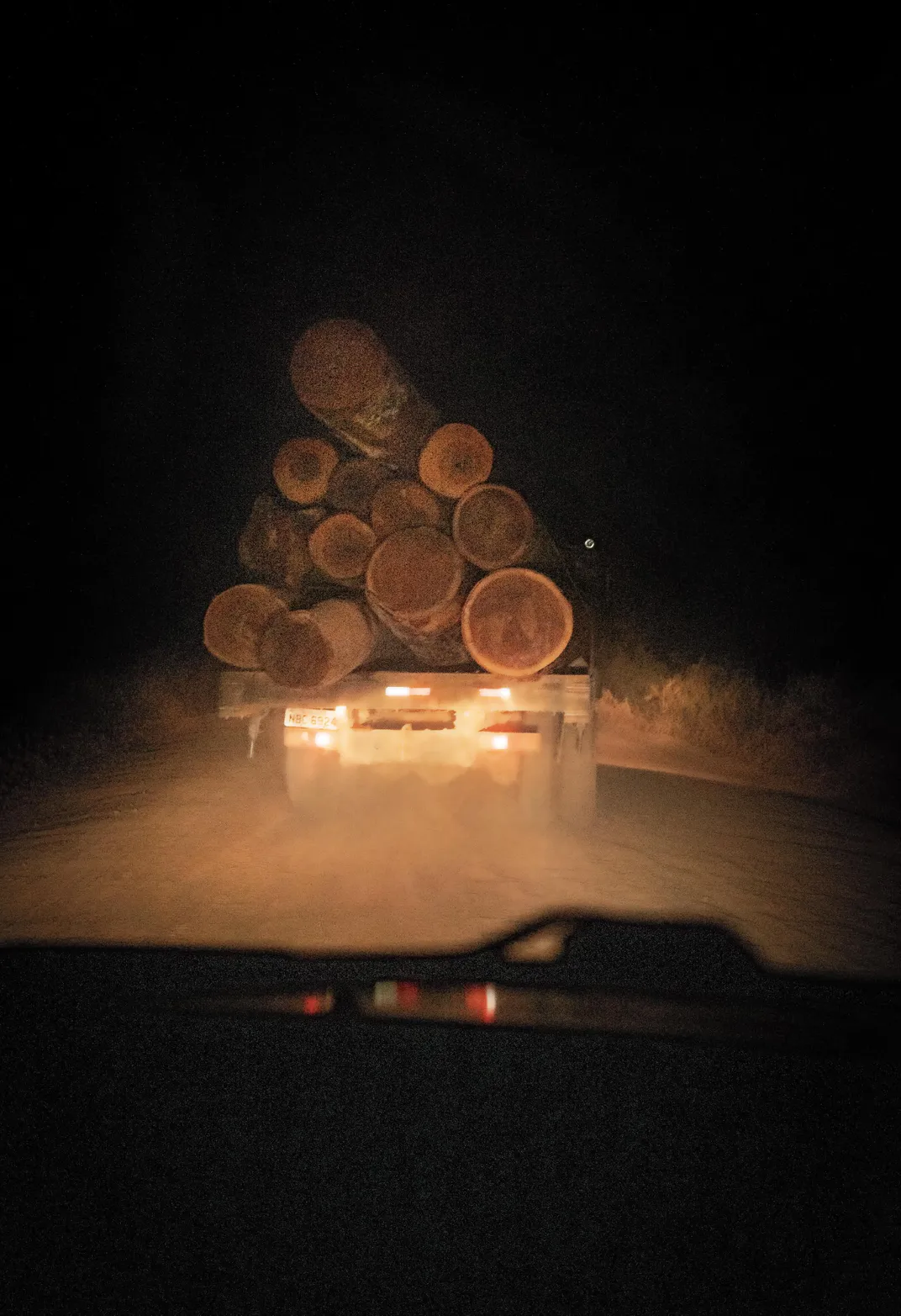 Logs at night