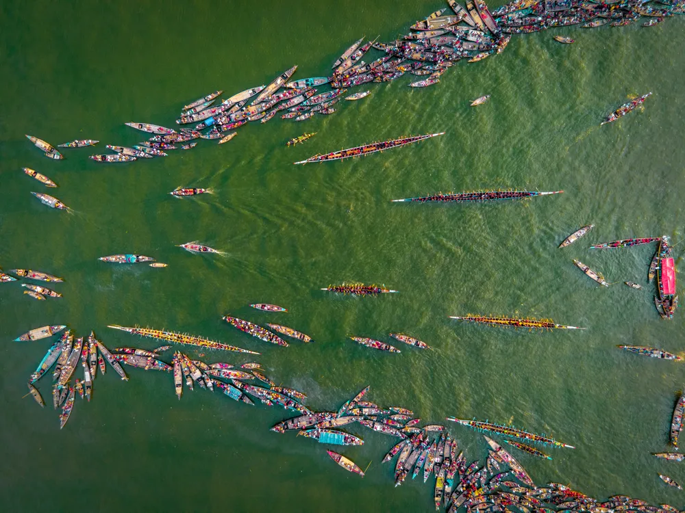Boat racing, known locally as Nouka Baich, is a popular event that takes place during the rainy season in Bangladesh. The sport has a significant history and connection to Bangladesh's folk culture.