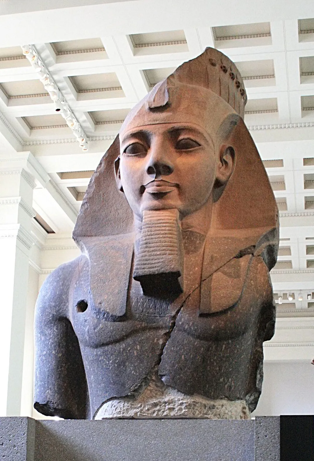 Colossal statue of Ramses II on view at the British Museum