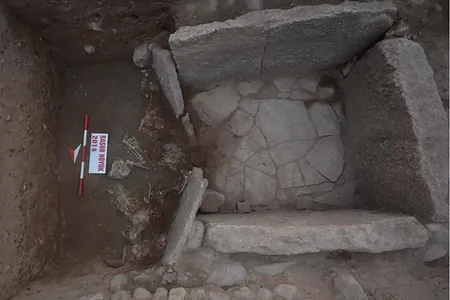 Thousands of years ago, people had been buried both inside and outside of this cist tomb.