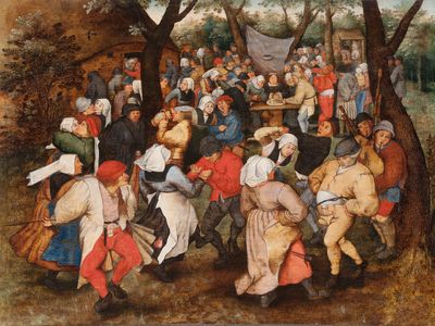 "Wedding Dance in the Open Air"
Pieter Brueghel the Younger
1607-1614, oil on oak panel.