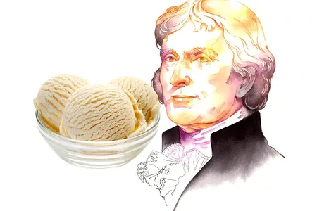 The third president evidently had a love of vanilla ice cream.