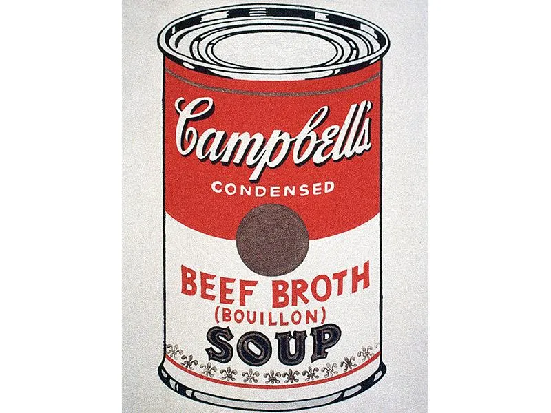 Campell's soup can by Andy Warhol