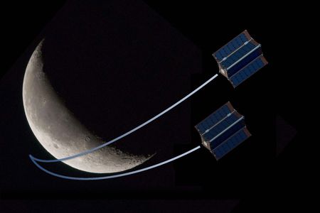 Artist's concept of the Interplanetary NanoSpacecraft Pathfinder In Relevant Environment (INSPIRE) CubeSat.
