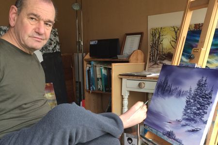 Peter Longstaff, a foot artist who participated in the neurological study. 