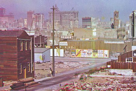 Frederick Eugene Ives' photochromoscopy plates "are perhaps the first color photographs of San Francisco.