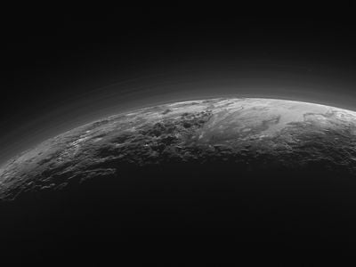 A view of twilight on Pluto