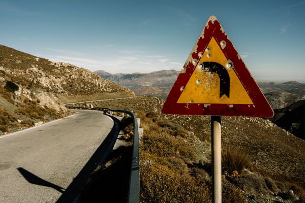 On the Cretan mountain road thumbnail