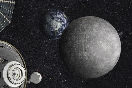Would orbiting a spot in empty space, 15 percent farther from home than the Apollo astronauts ventured, be too much of a stretch for NASA, or too little? One big advantage is that it could be done soon, with equipment already under construction.