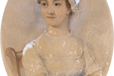 James Andrews, “Jane Austen” (1869), watercolor 