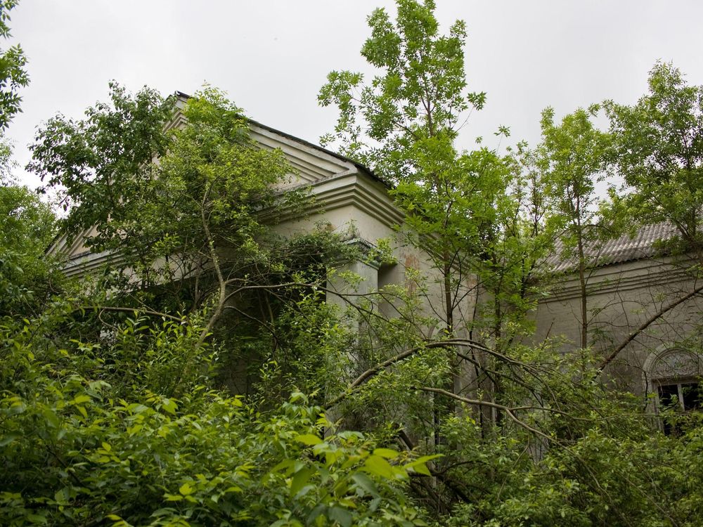 An abandoned building near the Chernobyl Nuclear Power Plant