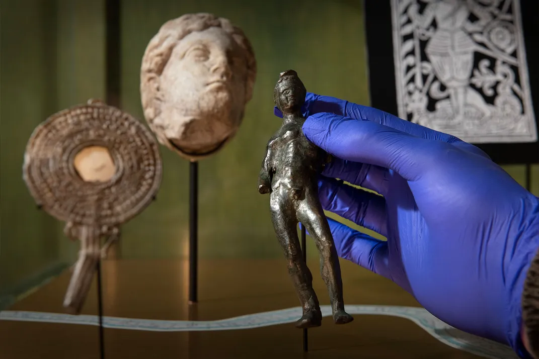 Roman statuettes on view in the exhibition