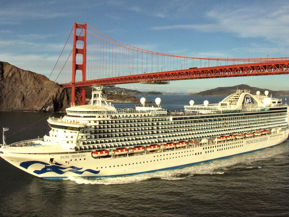 Princess Cruise Line vessel leaving the Golden Gate | Smithsonian Photo ...