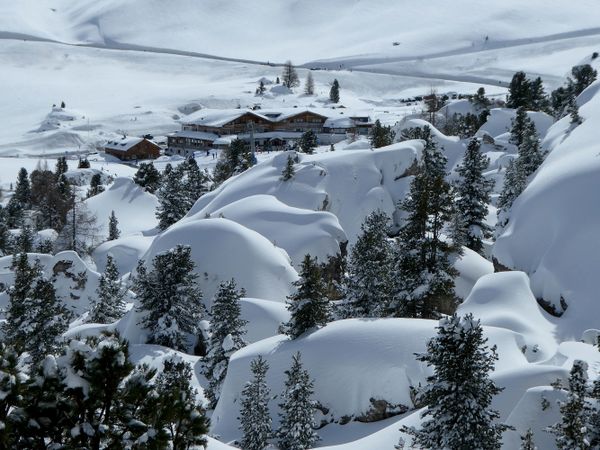 Snow Mounds in the Italian Dolomites thumbnail