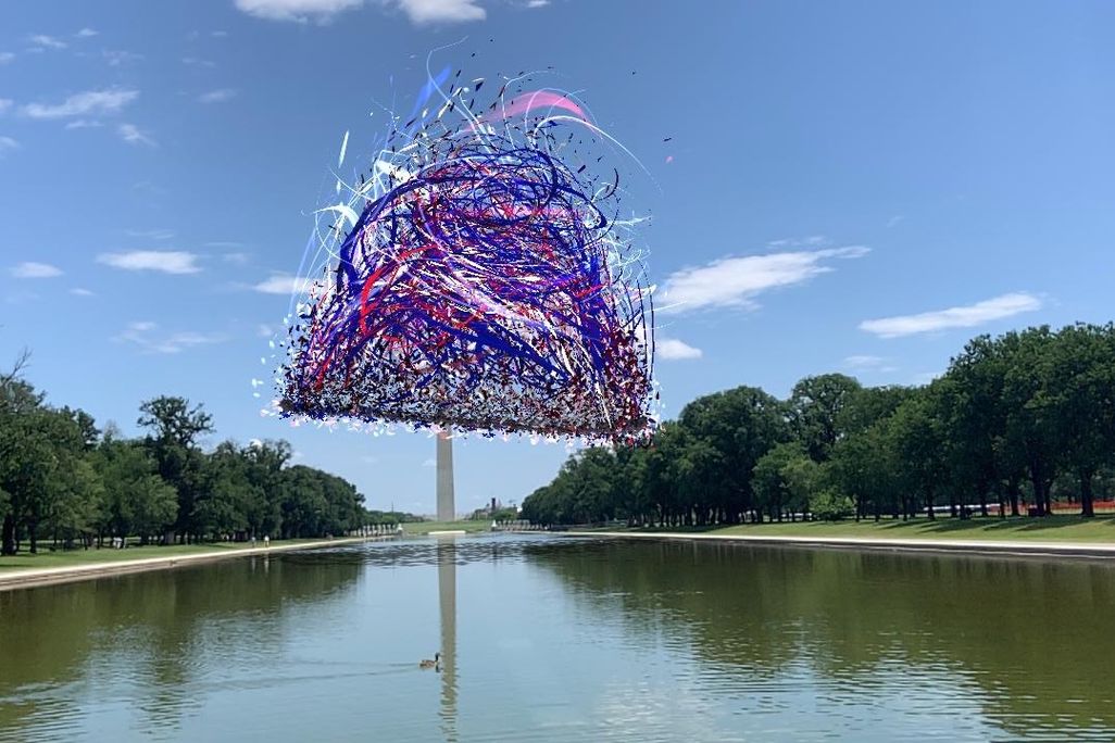 'Liberty Bell' AR artwork on the National Mall