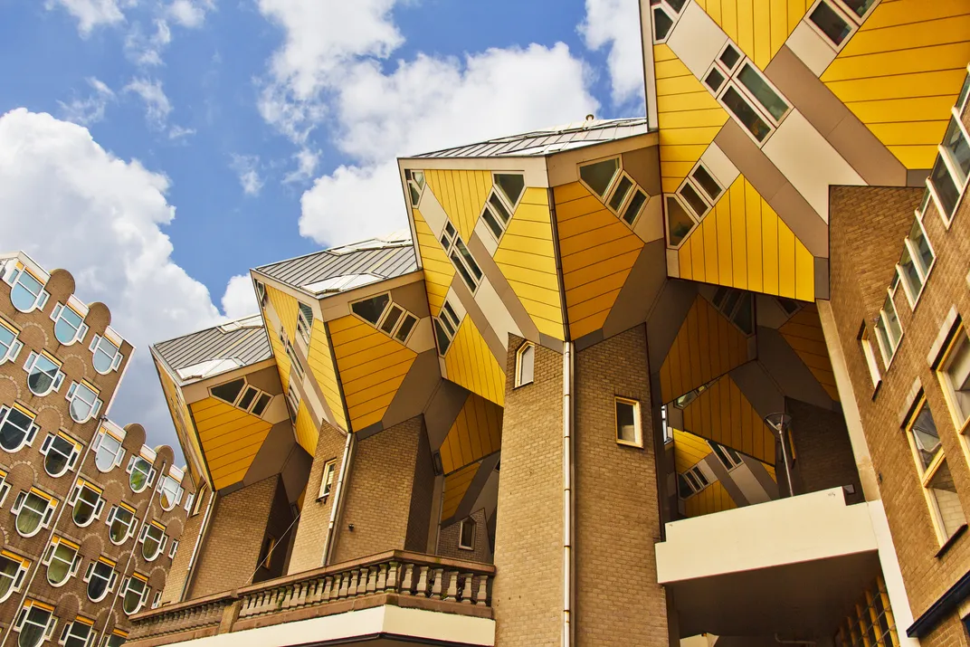 Modern cubic houses in Rotterdam
