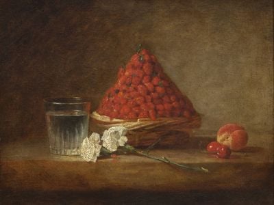 Jean-Baptiste-Sim&eacute;on Chardin painted The Basket of Wild Strawberries in 1761.
